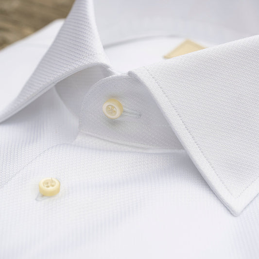 Hagen Formal Hybrid Shirt in a White Dobby