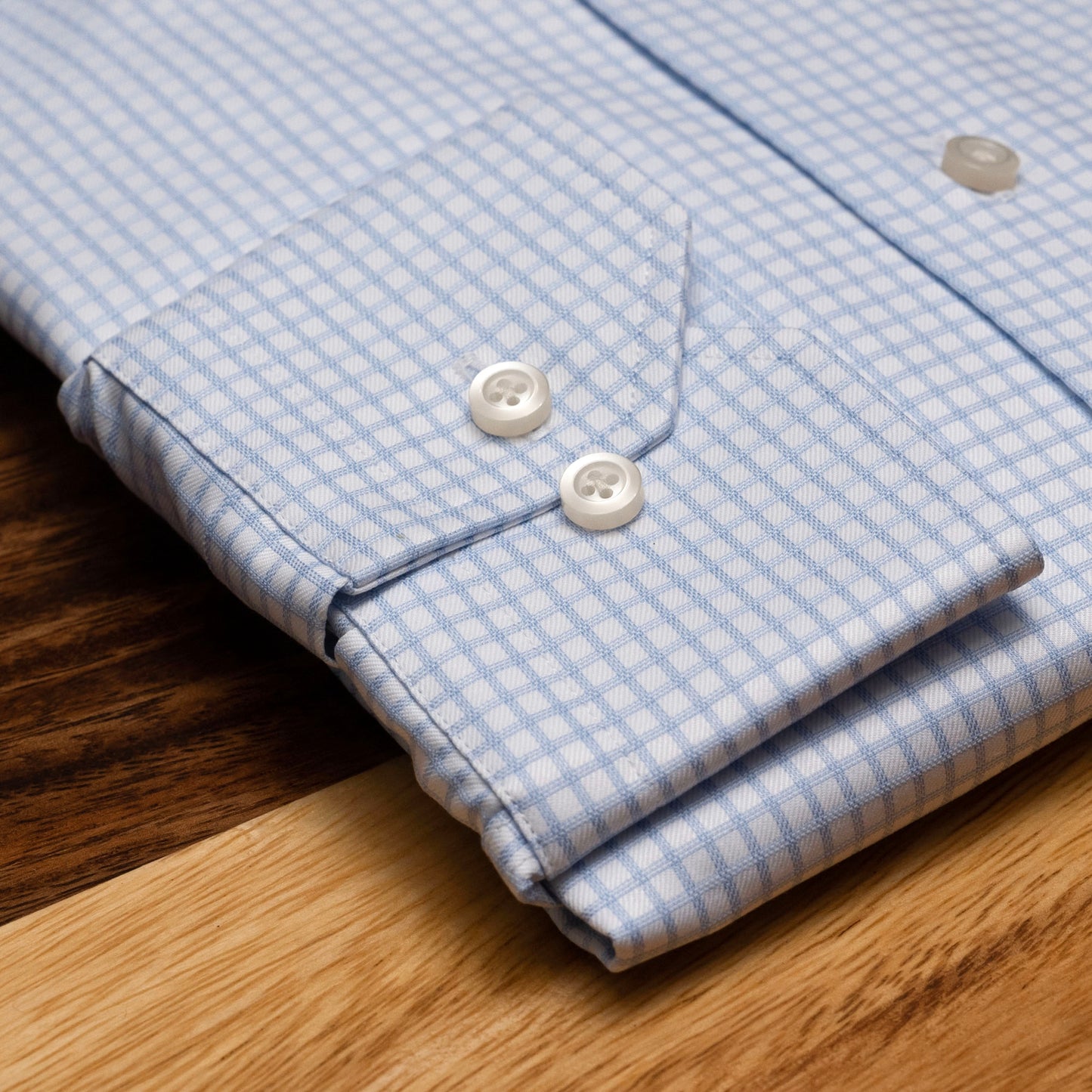 Hagen Dress Shirt in a Blue Graph Check