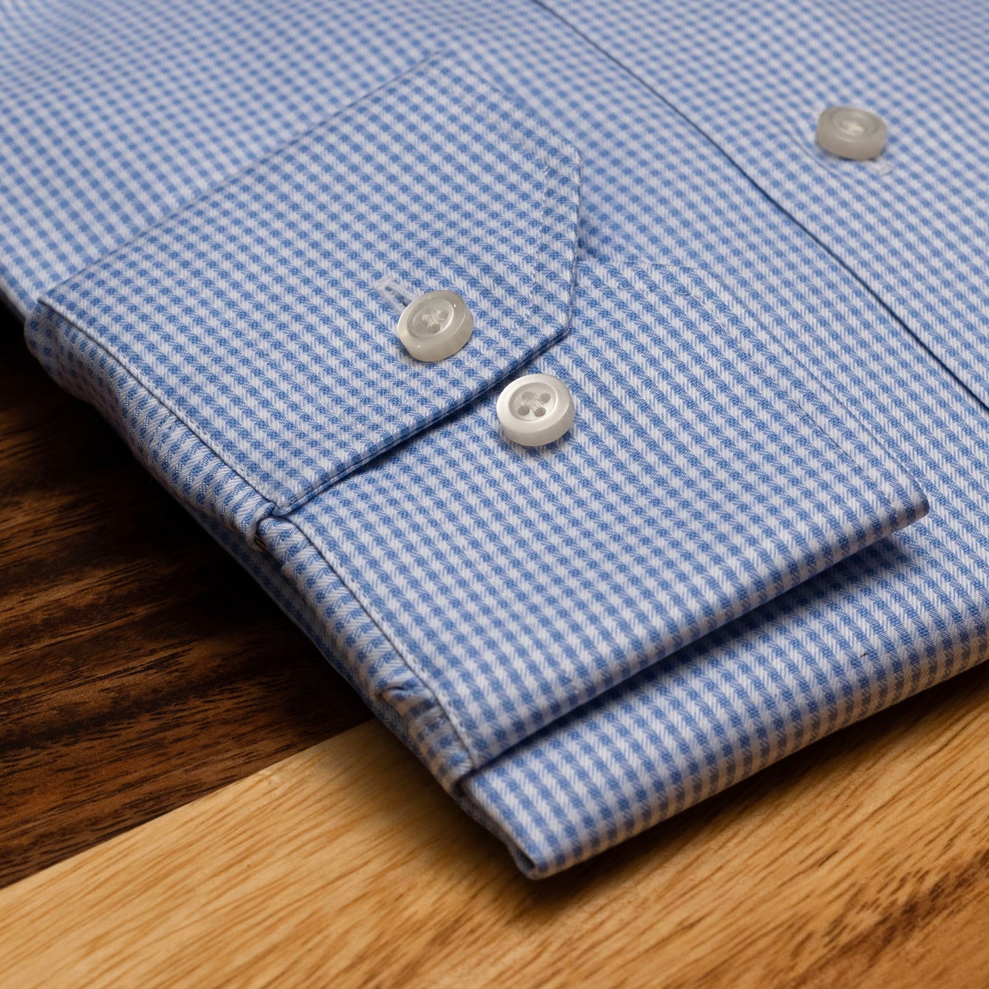 Hagen Dress Shirt in a Blue Small Check