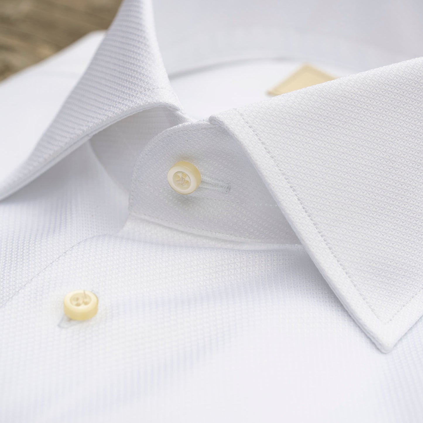 Hagen Formal Hybrid Shirt in a White Dobby