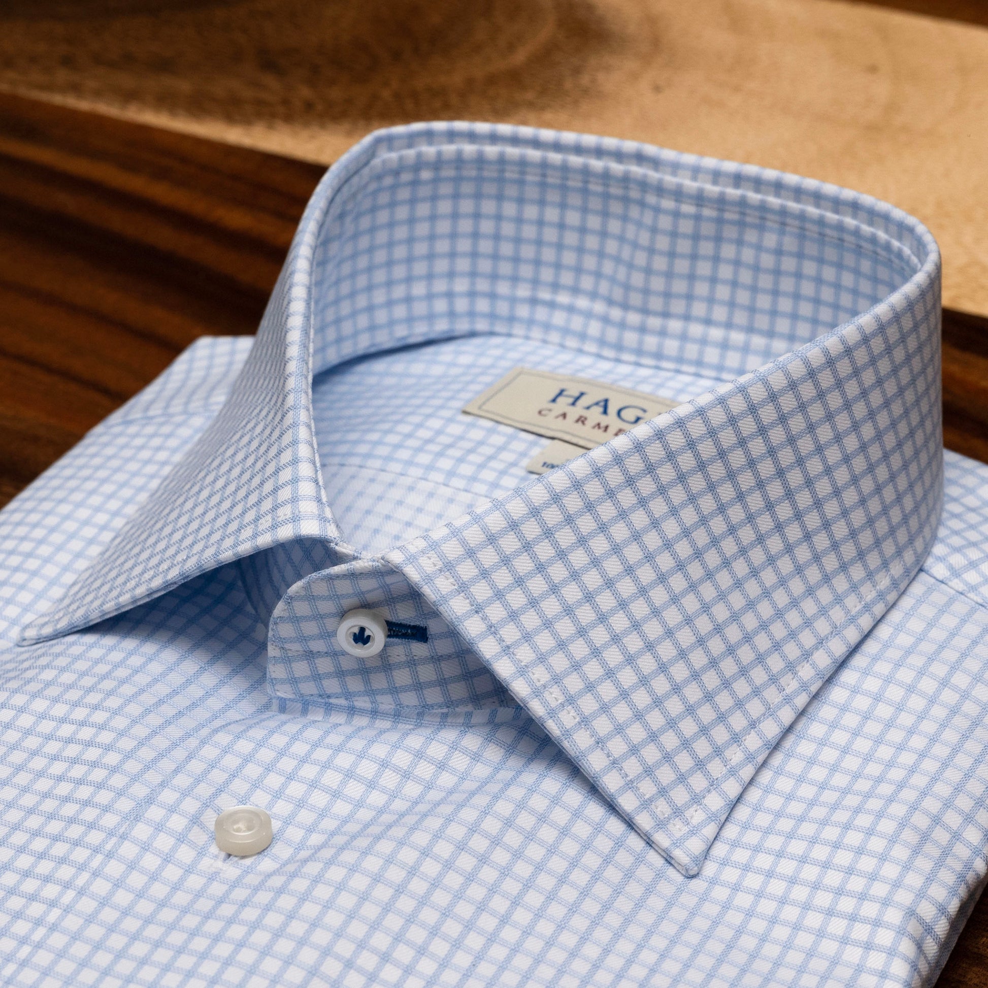 graph check dress shirt Turnbull & Asser Brown Graph Overlay Check Mayfair Shirt