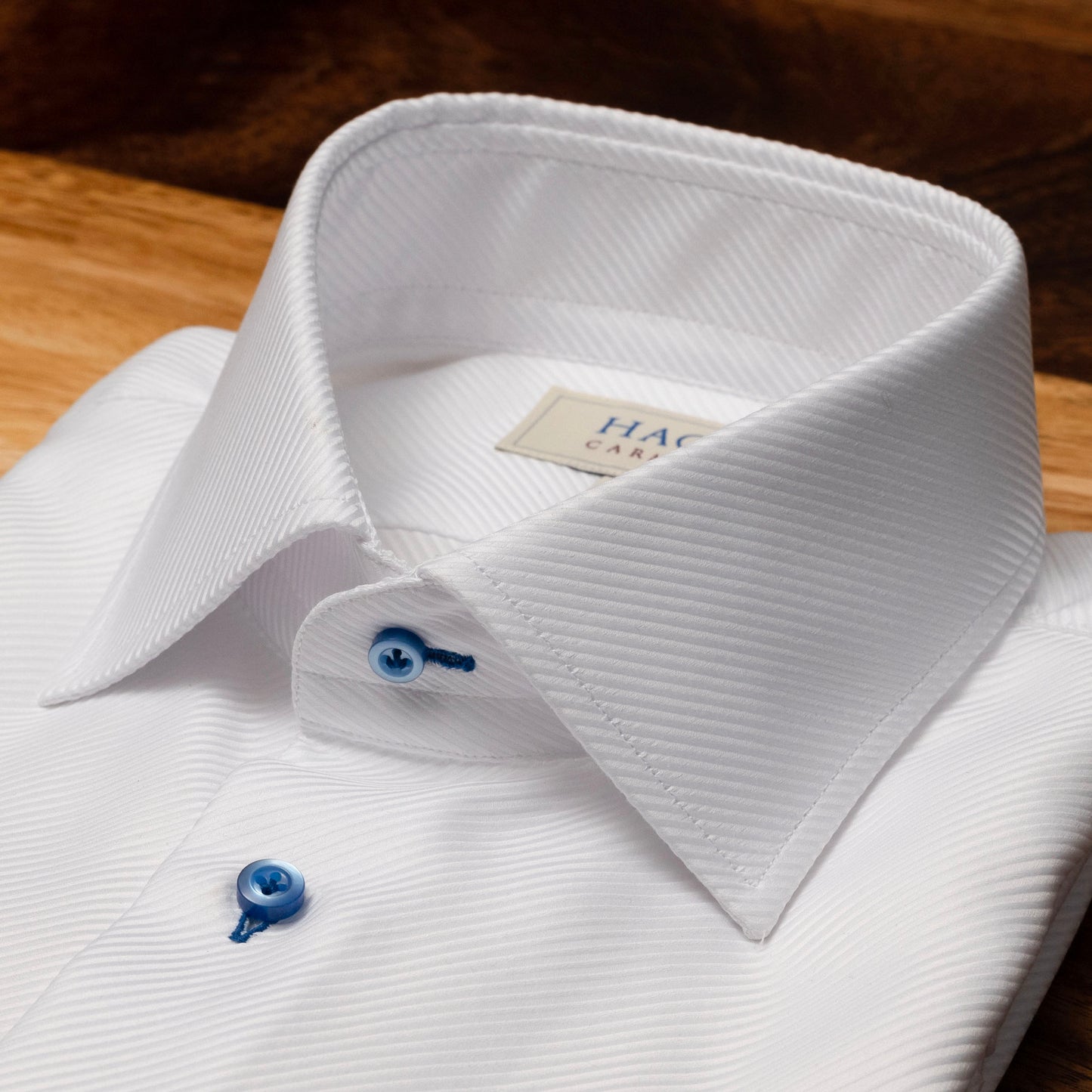 Hagen Dress Shirt in a White Steep Twill