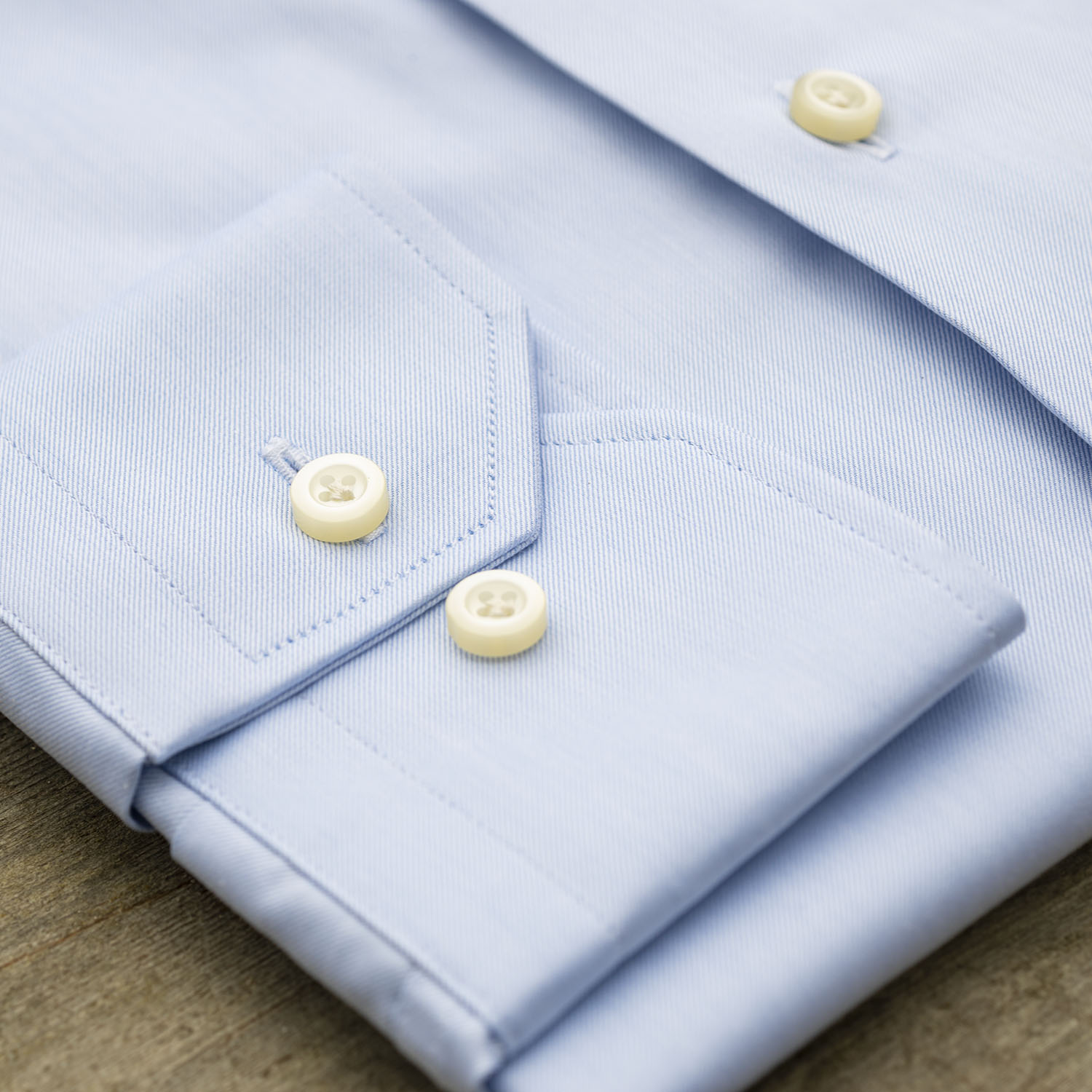 Hagen Dress Shirt in a Blue Fine Twill - MK Clothing